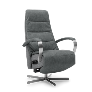 Prominent Relaxstoel C-100 Donkergrijs Stof en Leer