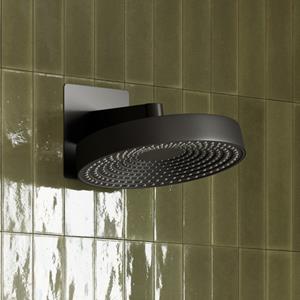 Saniclear Evolution hoofddouche 30cm met wandbevestiging zwart mat