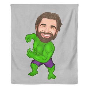 PillowBuddies Cartoon Fleecedeken Hulk