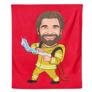 PillowBuddies Cartoon Fleecedeken Firefighter