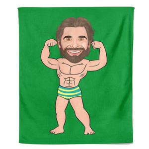 PillowBuddies Cartoon Fleecedeken Body Builder