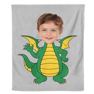 PillowBuddies Cartoon Fleecedeken Dragon