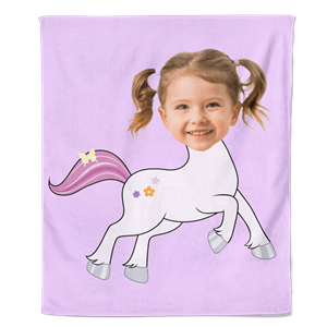 PillowBuddies Cartoon Fleecedeken Unicorn