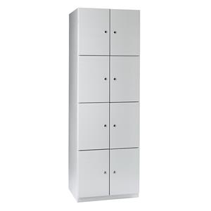 Wolf Fächerschrank, 8 Fächer, 1800 x 600 x 500 mm, Türen lichtgrau