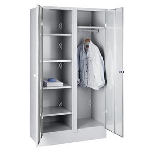 Wolf Stahlschrank, Lagerschrank, Türen lichtgrau RAL 7035, Korpus lichtgrau RAL 7035
