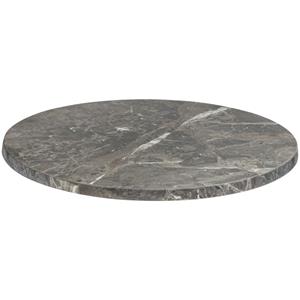 Topalit Tafelblad Werzalit  rond 60 cm; 60 cm (Ø); gemarmerd/zwart; rond