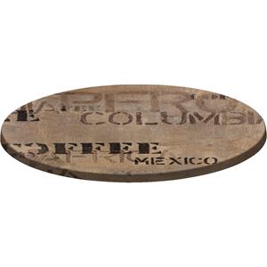 Topalit Tafelblad Werzalit  rond 80 cm; 80 cm (Ø); koffie; rond