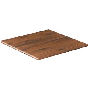 Topalit Tafelblad Werzalit  vierkant 70 x 70 cm; 70x70 cm (LxB); eiken/tabak gebeitst; vierkant