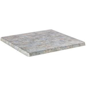 Topalit Tafelblad Werzalit- vierkant 80 x 80 cm; 80x80 cm (LxB); beton/blauw; vierkant