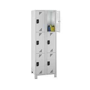 Eurokraft pro Privé-vakkenkast, vakhoogte 558 mm, h x b x d = 1800 x 600 x 500 mm, 6 vakken, geheel in lichtgrijs