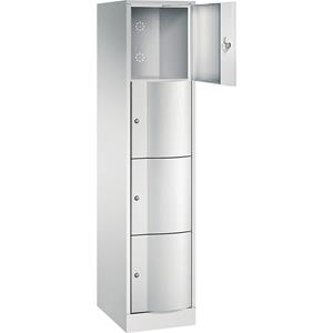 C und P C+P lockerkast Resisto, 1 vak, 4 vakken, B 396 x D 540 x H 1950 mm, lichtgrijs