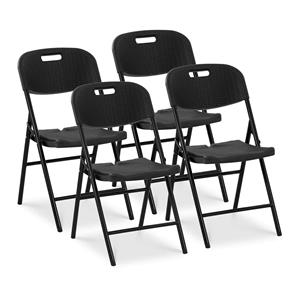 Royal Catering Klapstoelen - set van 4 -  - 180 kg - zitvlak: 52 x 36 cm - zwart