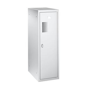 Eurokraft basic AMSTERDAM combi-lockerkast enkele module, h x b x d = 1000 x 300 x 500 mm, met voorziening voor hangslot, geheel in lichtgrijs