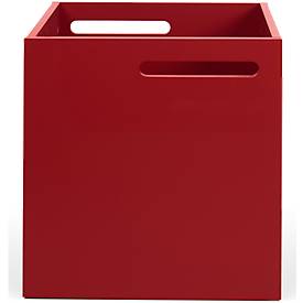 Opbergbox Berlin, van stevige spaanplaat, 340 mm, rood