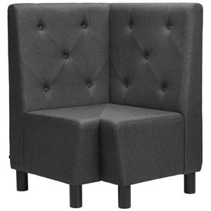Vega Hoekelement Lerida Stof; 75x75x102 cm (BxDxH); antraciet