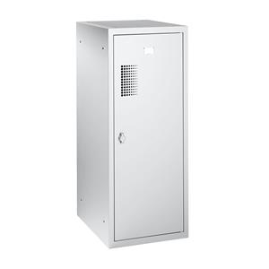 eurokraft basic AMSTERDAM Kombi-Schließfachschrank Einzelmodul, HxBxT 1000 x 400 x 500 mm, mit Vorhängeschlossvorrichtung, komplett lichtgrau
