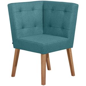 Vega Hoekelement Tolga; 55x55x90 cm (BxDxH); zitting blauw, frame bruin