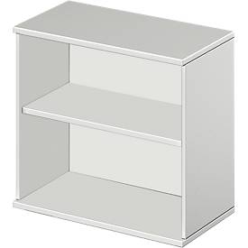 Schäfer Shop Select aanbouwrek LOGIN, 2 dossierhoogtes, B 800 x D 420 x H 726 mm, lichtgrijs