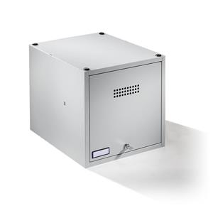 Wolf Privé-vak, uitbreidbaar, h x b x d = 400 x 400 x 500 mm, met veiligheidscilinderslot, deur lichtgrijs