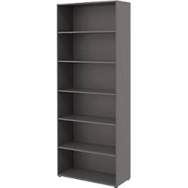 Home Office ladeblok TEMPIO, van hout, 6 vakken, 6 OH, B 800 x D 340 x H 2130 mm, wit