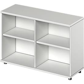 Schäfer Shop Genius Schäfer Shopplank Genius TETRIS WOOD, 2 HC, hoogte met glijders, L 1200 mm, lichtgrijs