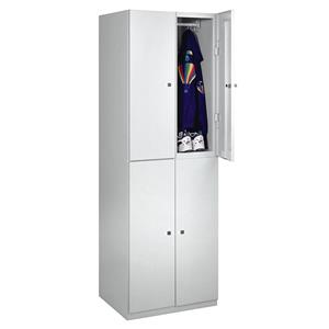 Wolf Fächerschrank, 4 Fächer, 1800 x 600 x 500 mm, Türen lichtgrau