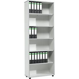 Schäfer Shop Select Schäfer Shop  Select Open kast MOXXO IQ, hout, 6 vakken, 6 ordnerhoogten, B 801 x D 362 x H 2168 mm, lichtgrijs