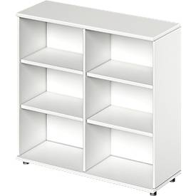Schäfer Shop Genius open kast TETRIS WOOD, 3 OH, hoogte incl. glijders, B 1200 mm, wit
