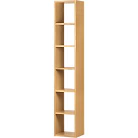 Open kast Pombal, 6 ordnerhoogten, uitbreidbaar, breedte 400 mm, wilde eik