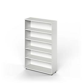 Schäfer Shop Genius open kast TETRIS WOOD, 5 OH, hoogte incl. glijders, B 1000 mm, lichtgrijs