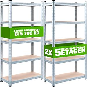 Monzana Stellingkast met 5 Planken Set van 2 175x75x30cm 350kg