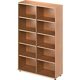 Schäfer Shop Genius open kast TETRIS WOOD, 5 OH, hoogte incl. glijders, B 1200 mm, beuken afwerking