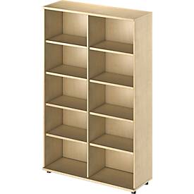 Schäfer Shop Genius open kast TETRIS WOOD, 5 OH, hoogte incl. glijders, B 1200 mm, ahorn decor