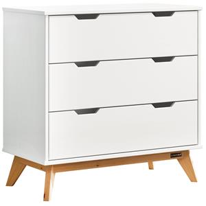 Casaria Ladekast Borneo Wit/Naturel Grenenhout 80x79x40cm FSC-gecertificeerde