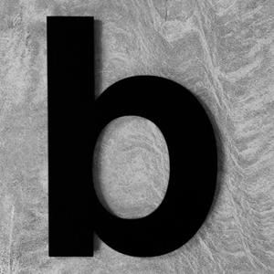 Logixbox huisletter-b-zwart-plakken, Niet Boren-12cm-bold