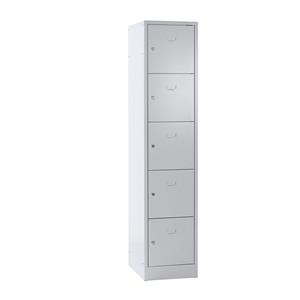 Wolf Privé-vak kubus, 5 vakken, gemoffeld, vakbreedte 398 mm, lichtgrijs/lichtgrijs