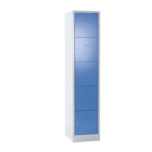Wolf Privé-vak kubus, 5 vakken, gemoffeld, vakbreedte 398 mm, duifblauw/lichtgrijs