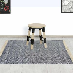 Industrielemeubelshop Rond eikenhouten krukje Basco