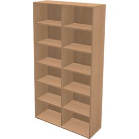 Schäfer Shop Genius Boekenrek TETRIS WALL, 6 HC, B 1200 x D 420 x H 2250 mm, beuken decor
