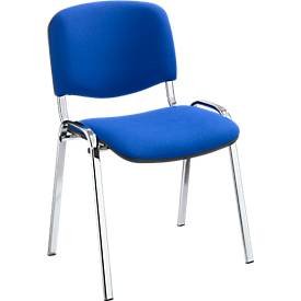 NowyStyl Stapelstoel ISO Basic, onderstel verchroomd, blauw