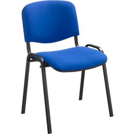 NowyStyl Stapelstoel ISO Basic, onderstel zwart, blauw