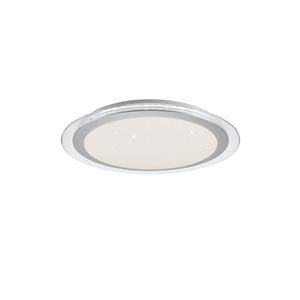 leuchtendirekt Leuchten Direkt - led Deckenleuchte Cyba in Silber und Transparent 19W 2150lm - Silber