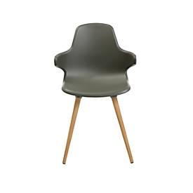Topstar Besucherstuhl , T 2020, , umbragrau / buche