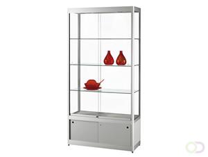 Sdb Vitrine  gpc-o-1000 led zilver 1000x400x2000mm