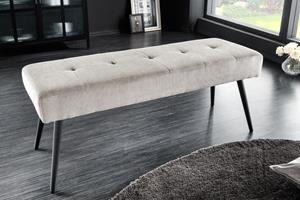 Invicta Interior Bank Boutique 100cm Lichtgrijs Cord/ 43317