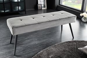 Invicta Interior Bank Boutique 100cm Donkergrijs Fluweel/ 43319