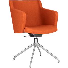 Topstar Vergaderstoel Sitness 1.0, driedimensionale zitting, in hoogte verstelbaar, draaibaar, oranje