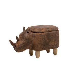 Beliani  RHINO - Hocker - Lichtbruin - Kunstleer