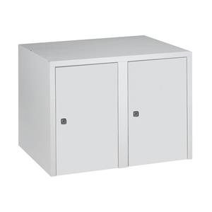Wolf Opzetkast, 2 afdelingen, h x b x d = 445 x 600 x 500 mm, lichtgrijs