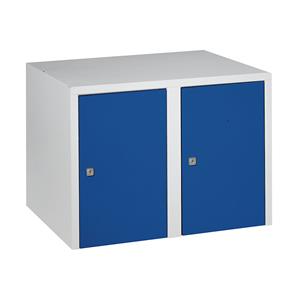 Wolf Opzetkast, 2 afdelingen, h x b x d = 445 x 600 x 500 mm, gentiaanblauw